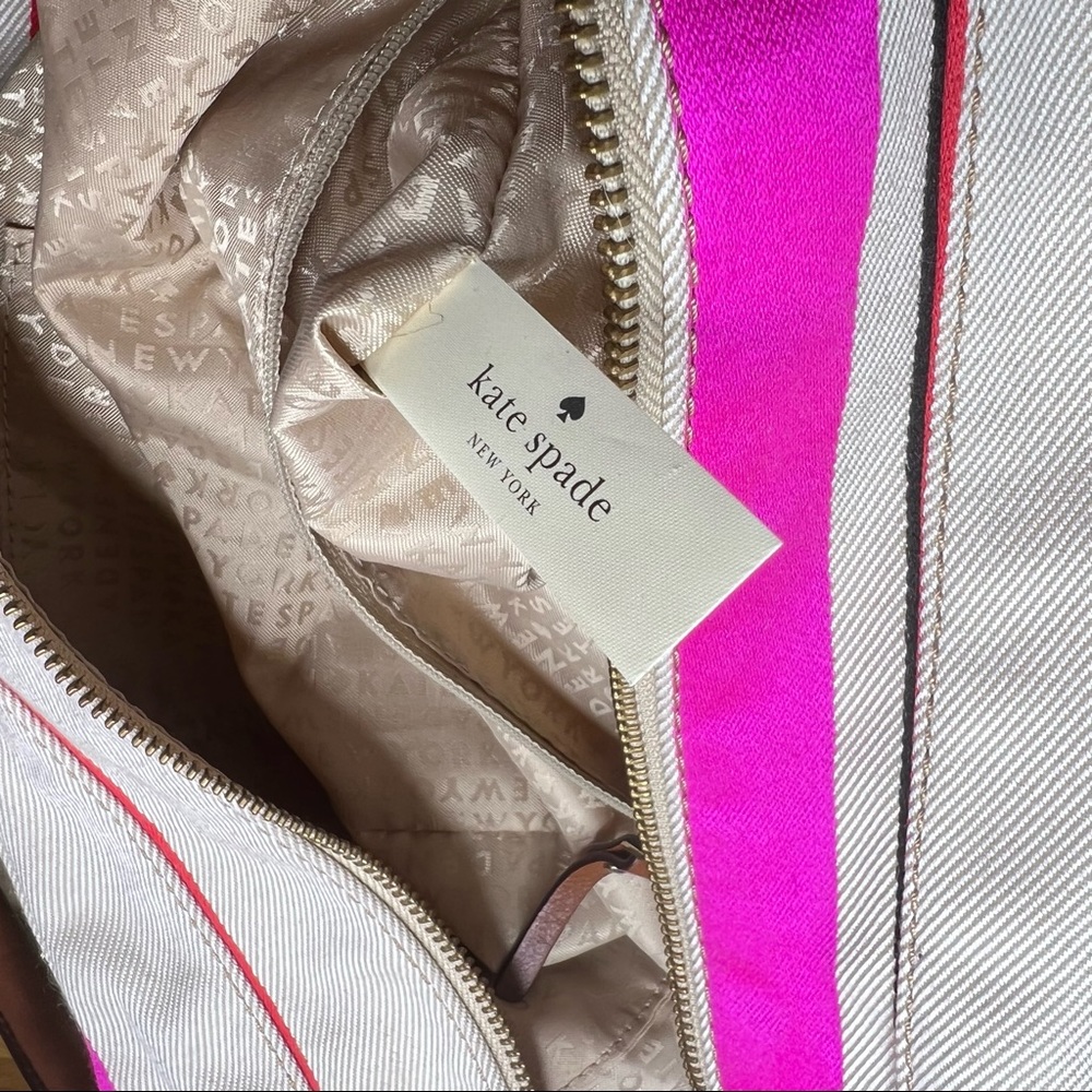 Kate spade leather fabric shoulder bag - Picture 13 of 14
